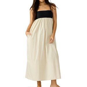 Women’s Steve Madden Emmaline Empire Waist Cotton Poplin Maxi Dress Small